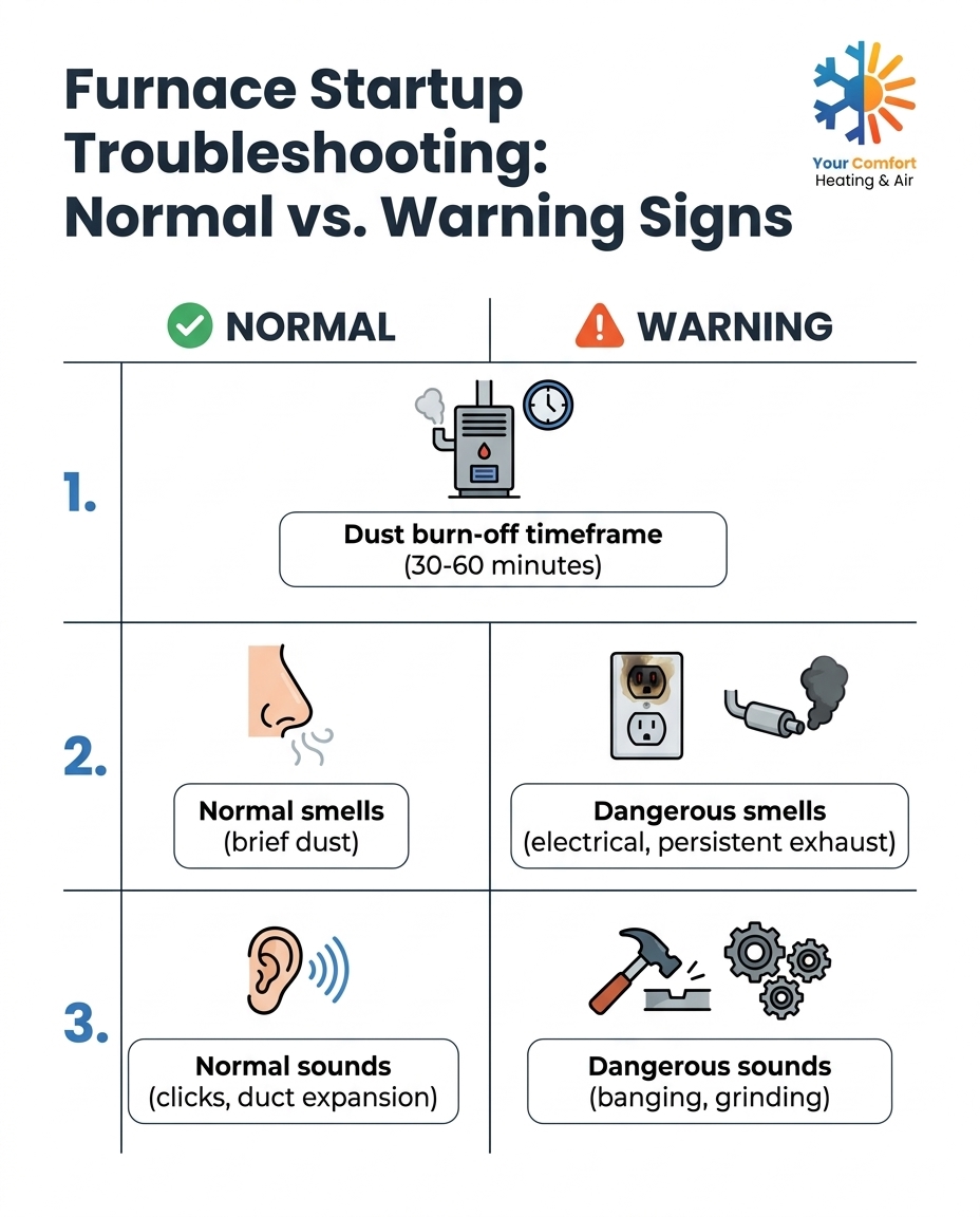 Furnace Startup Troubleshooting: Normal vs. Warning Signs