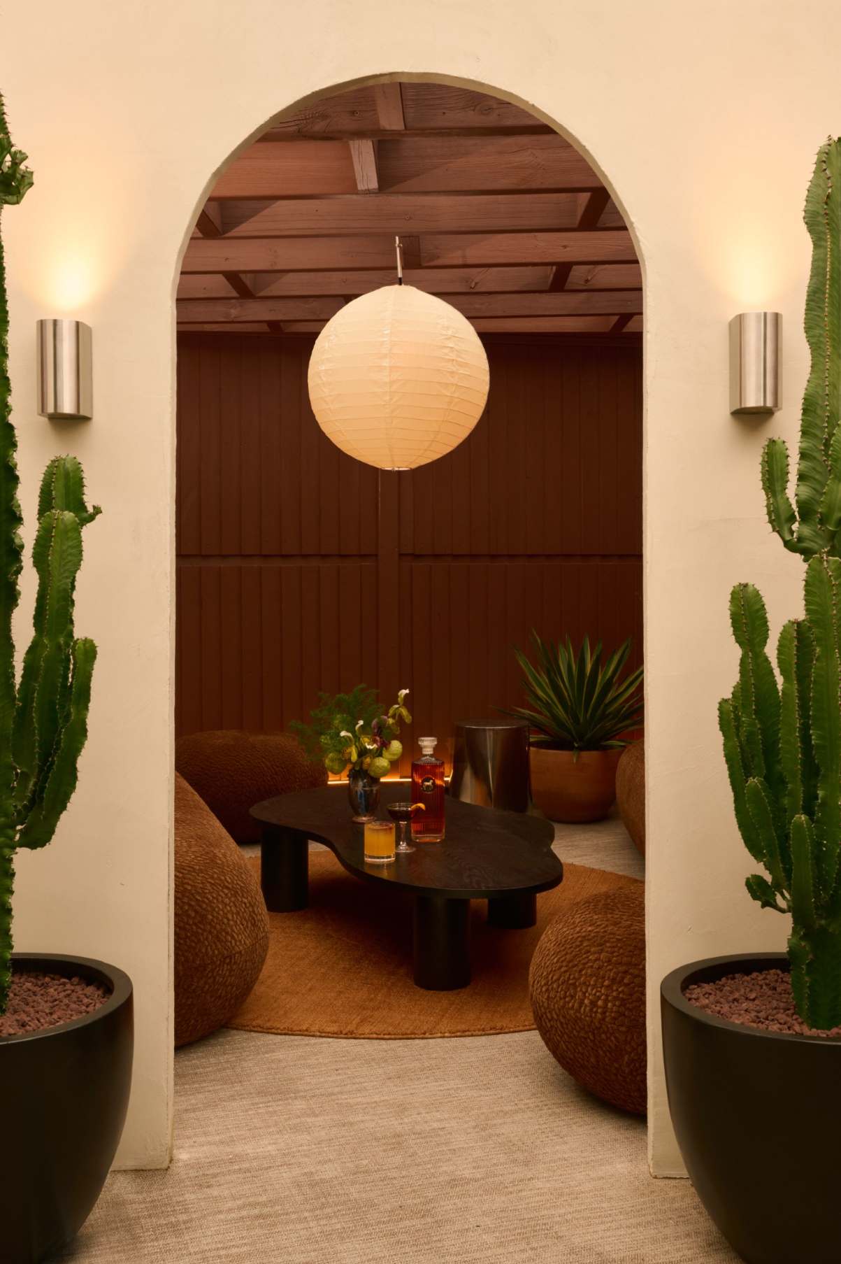 The Ember Room - intimate rooftop space at the Terrass'' Hotel Paris, warm, organic decor, up to 14 people.