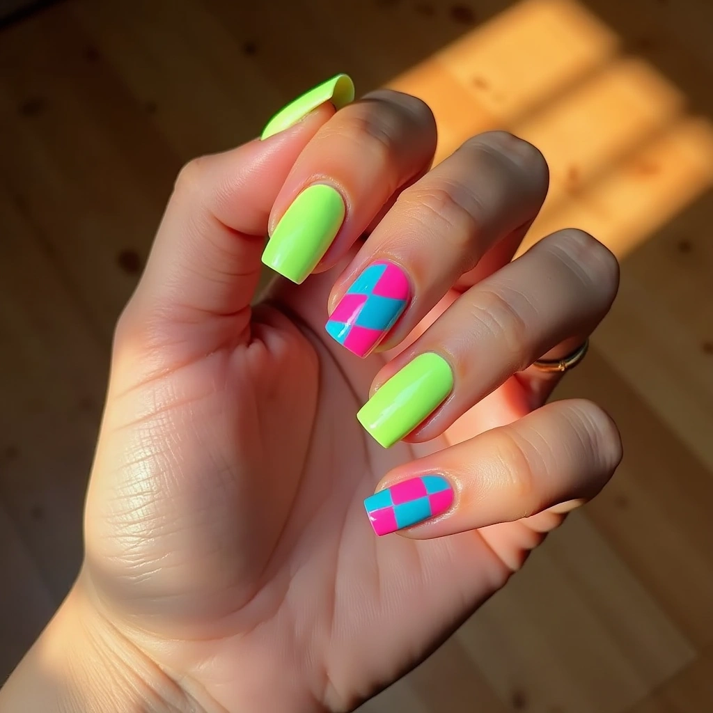 Neon Festival Checkered