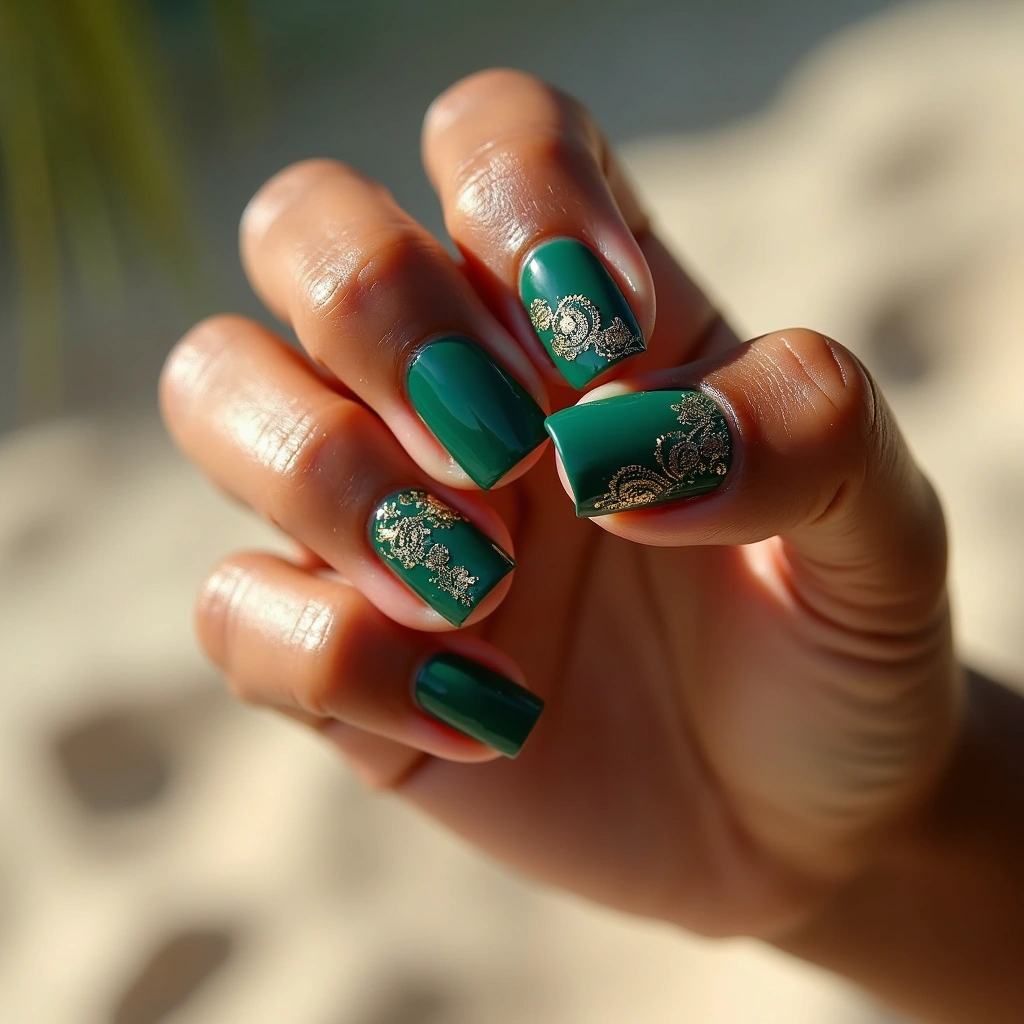 Luxurious Emerald Luster