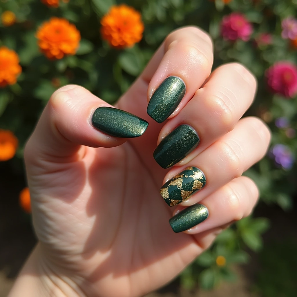 Autumn Green Checkered