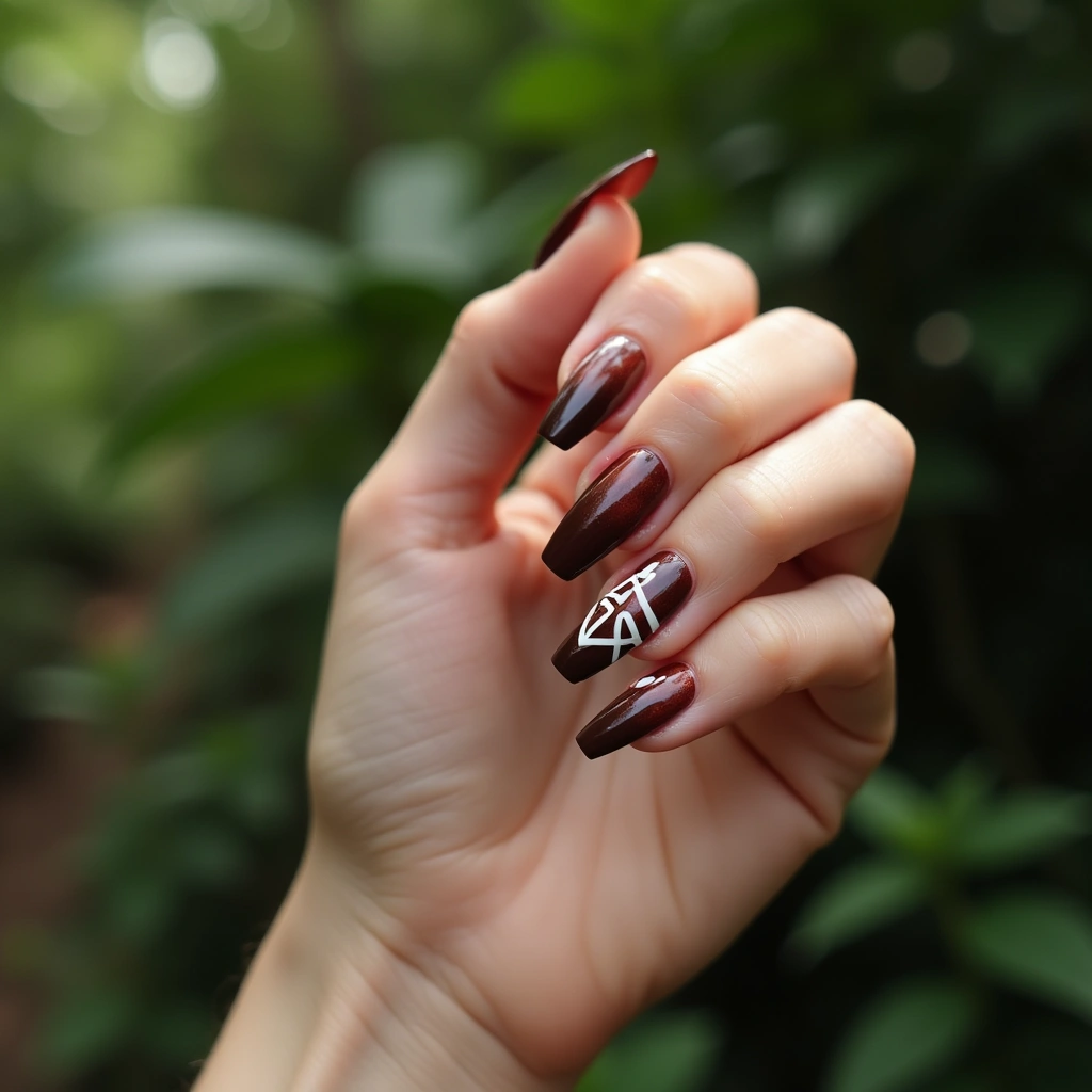 Geometric Chestnut Ombre