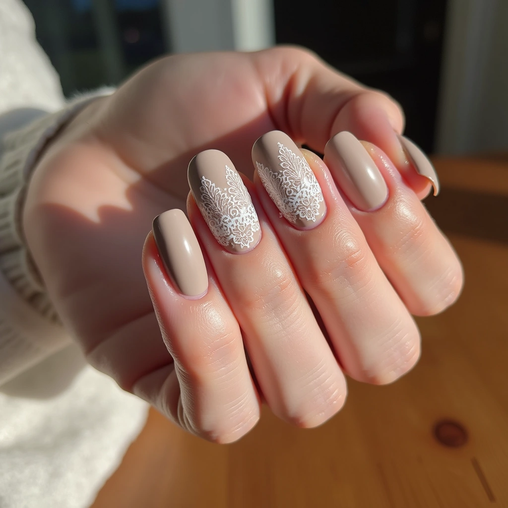 Vintage Lace Taupe Ombre