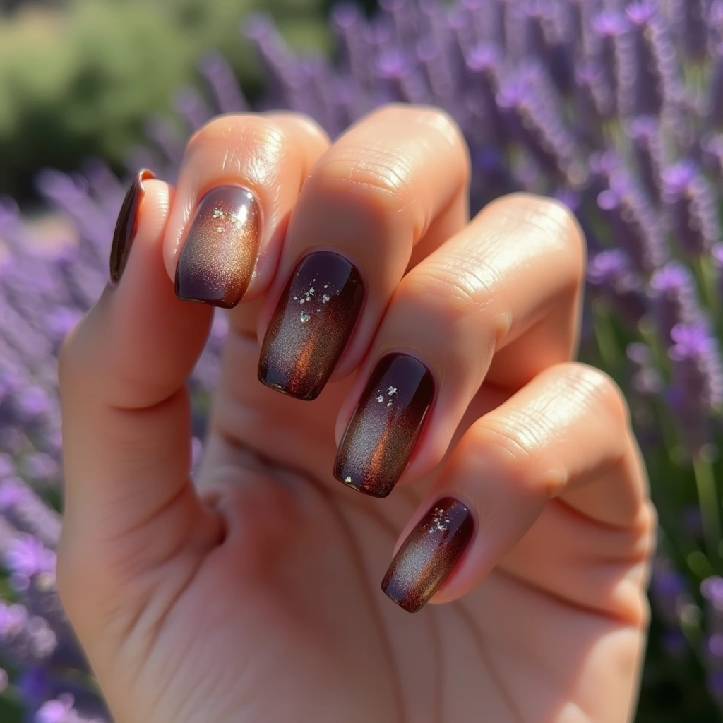 Gold Leaf Brown Ombre