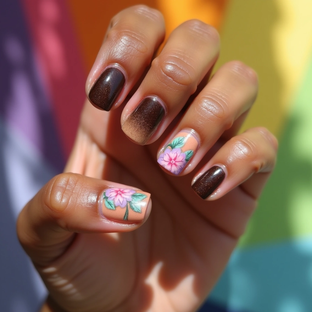Floral Chocolate Ombre