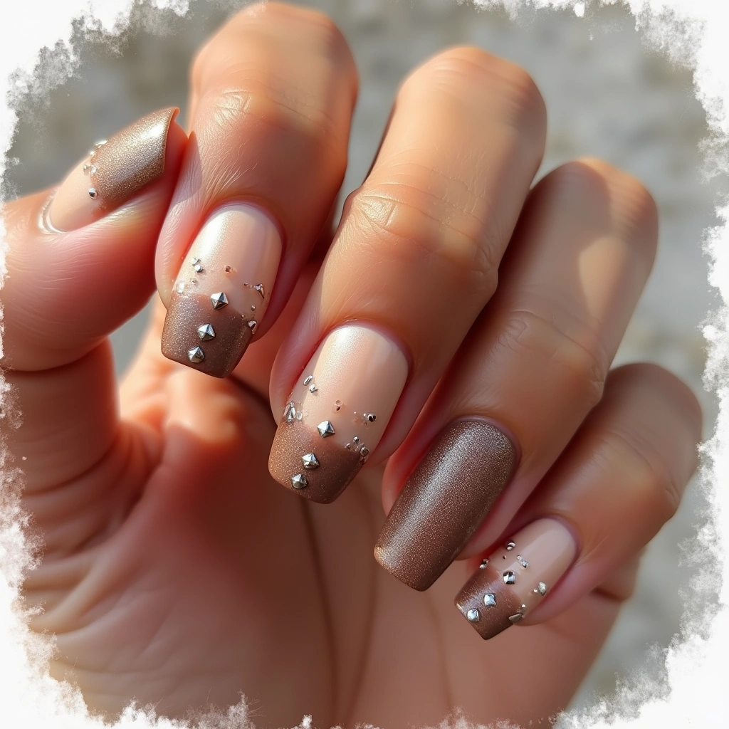 Studded Brown Ombre
