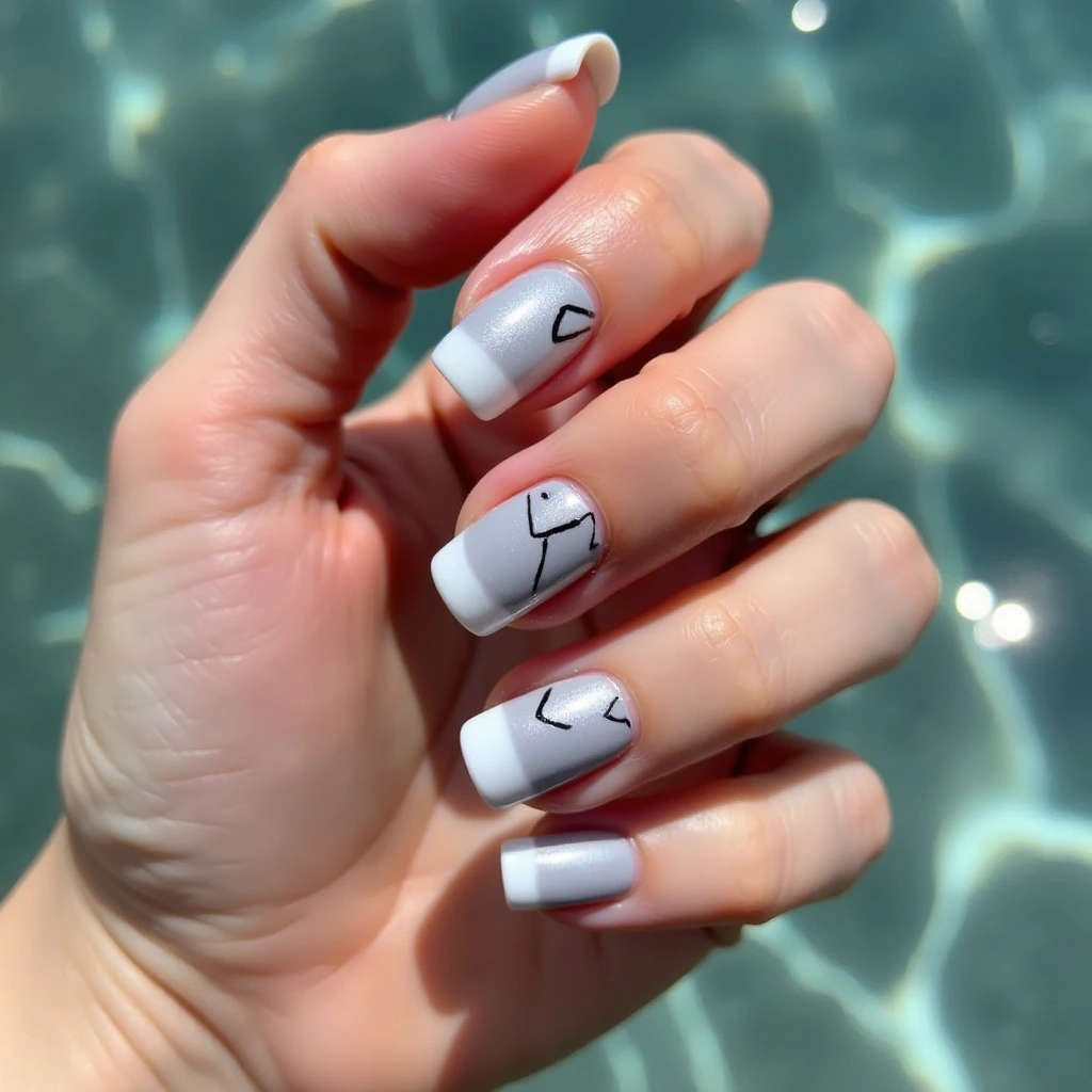 Minimalist Chrome Ombre