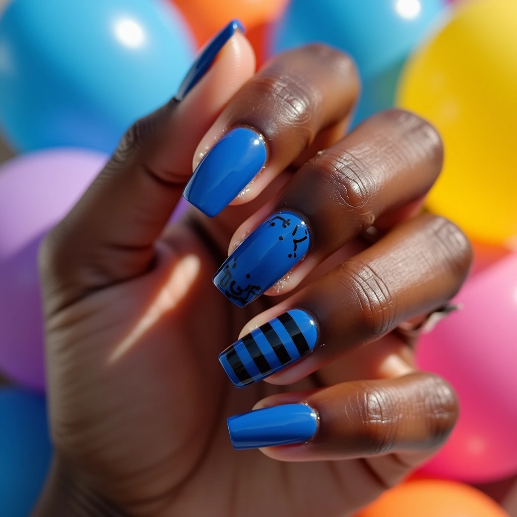 Graphic Sapphire Stripes