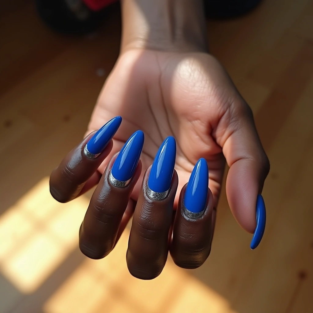 Striking Sapphire Contrast
