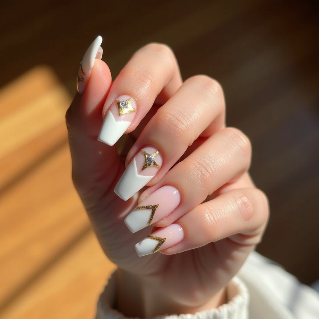 White With Diamond Geometry