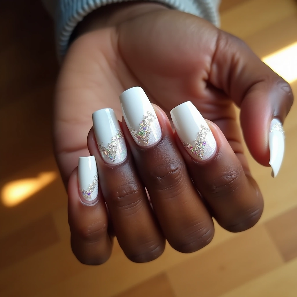 White With Diamond Holograms