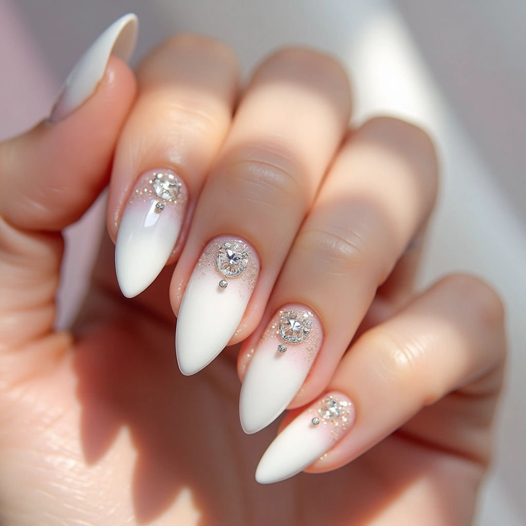 White With Diamond Glitter