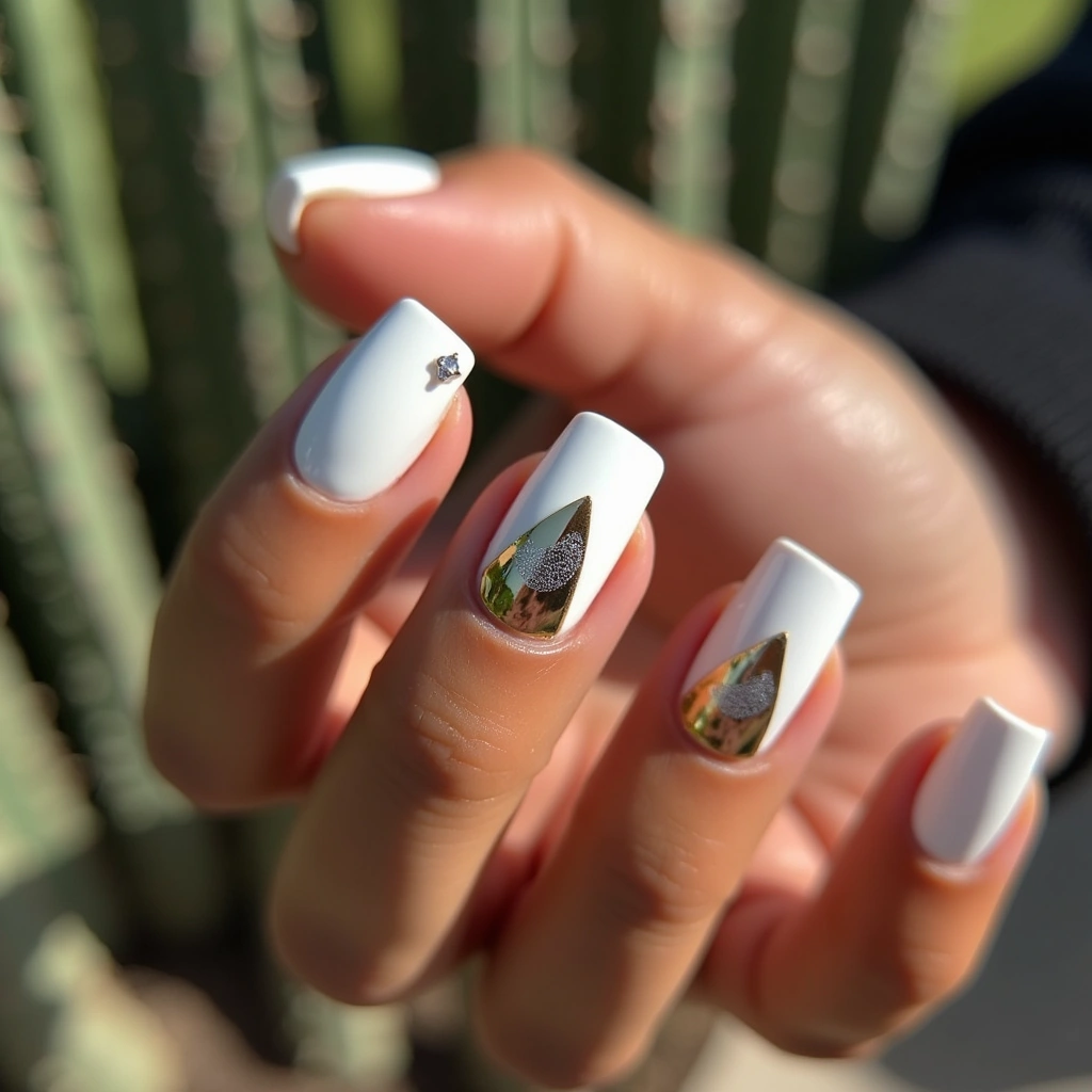 White With Diamond Abstract