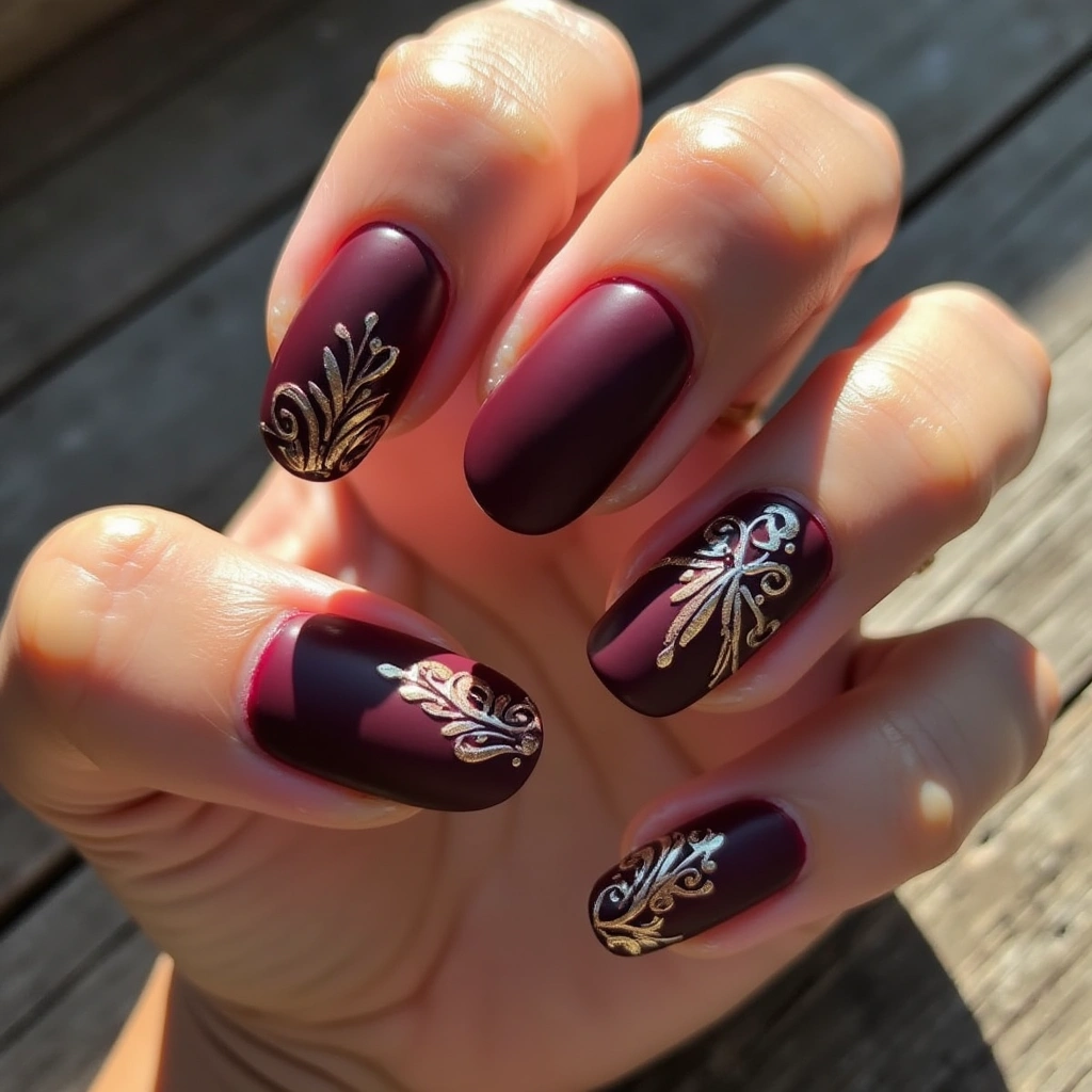 Burgundy Filigree Lumi