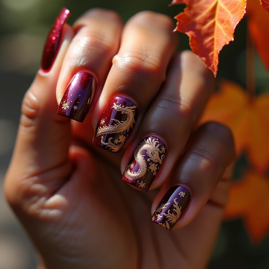 Burgundy Dragon Luxury