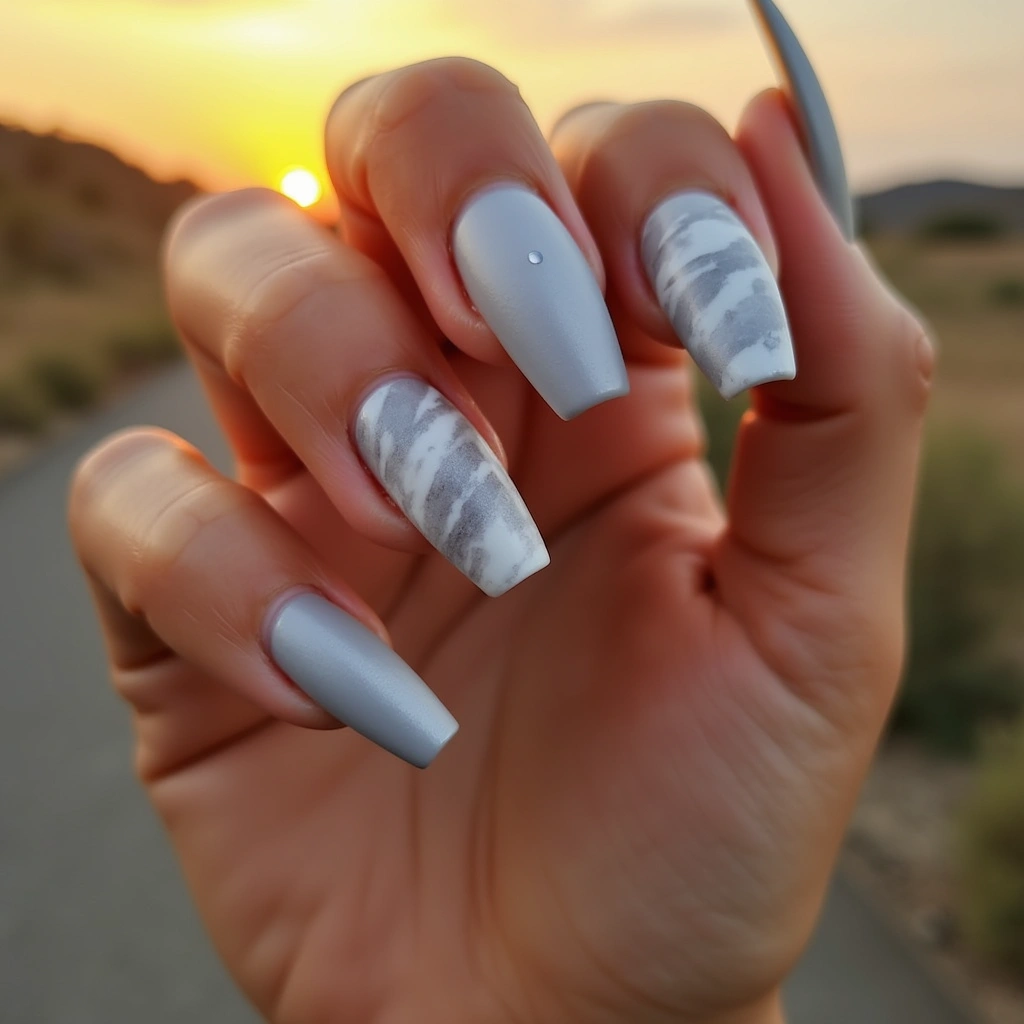 Sophisticated Platinum Marble