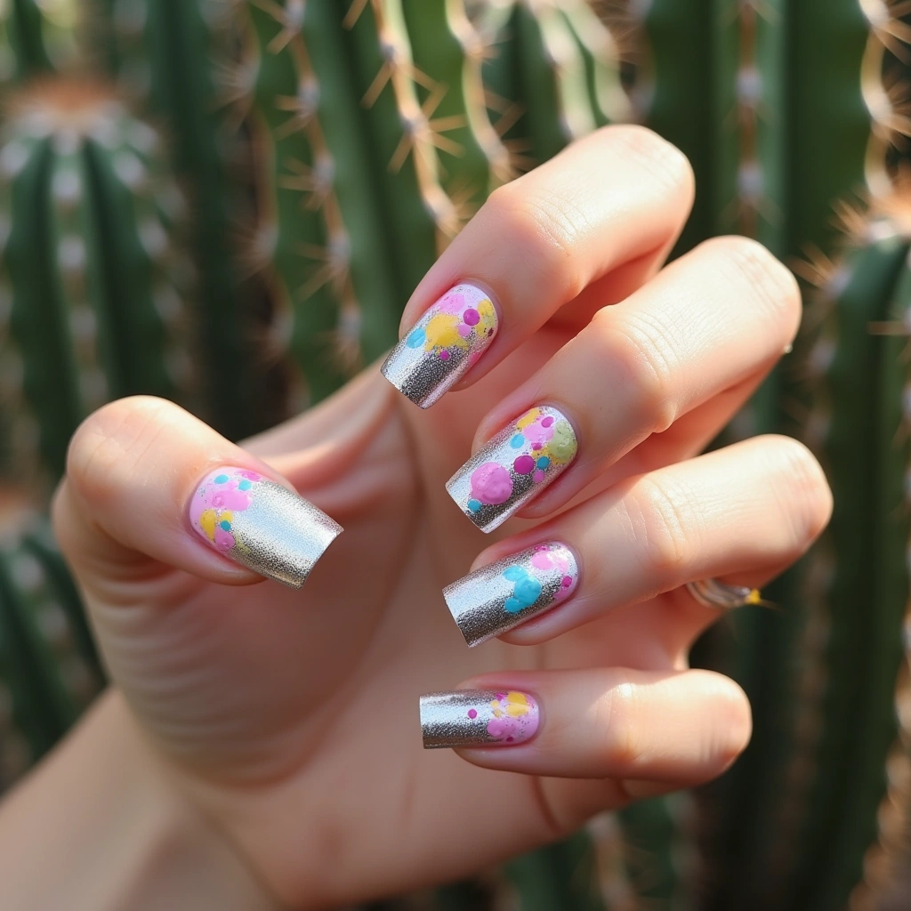 Artistic Platinum Splatter