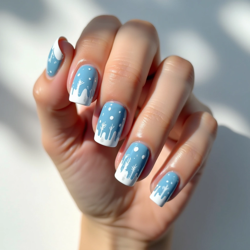 Icicle Blue Christmas French