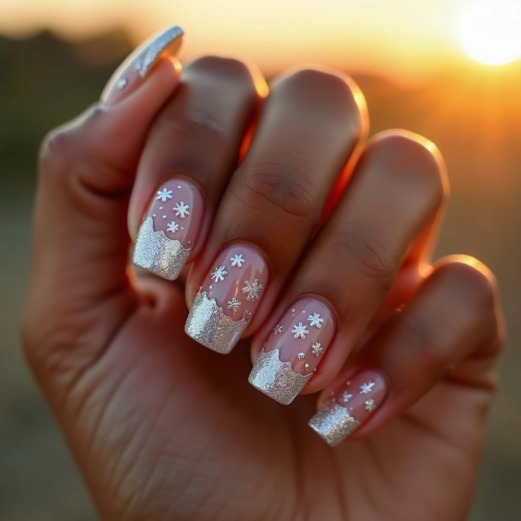 Sparkling Silver Christmas French