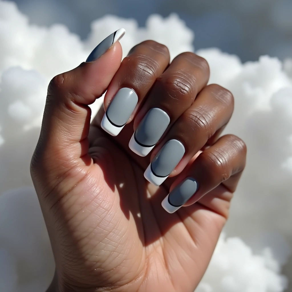 Sleek Gray French Coffin
