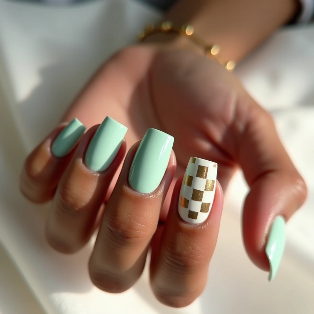 Garden Mint Checkered