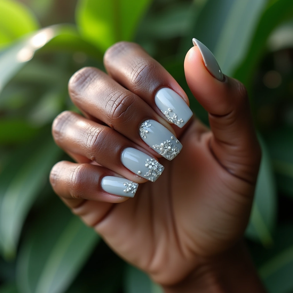 Gray Floral Elegance