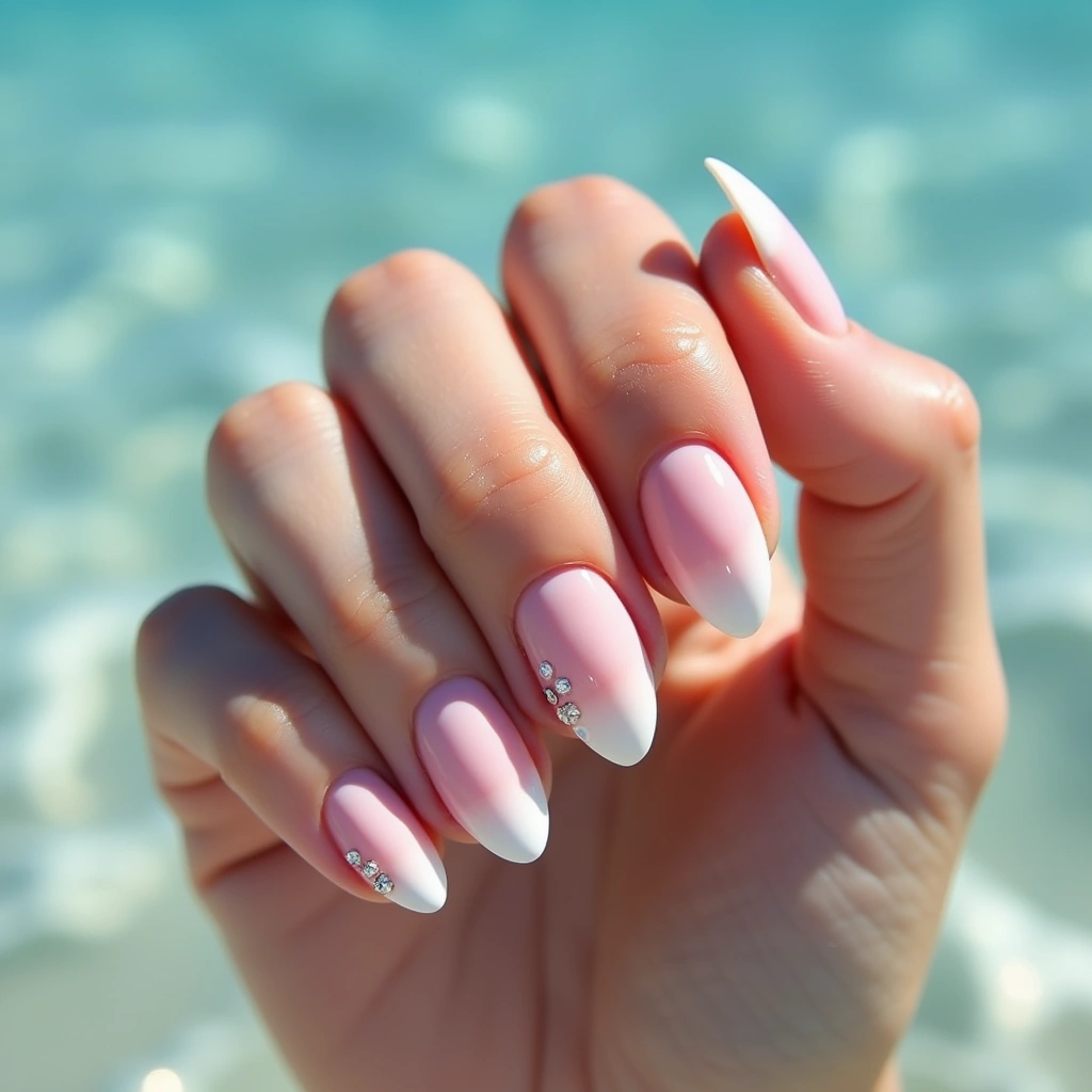 Ombre Elegance with Rhinestones
