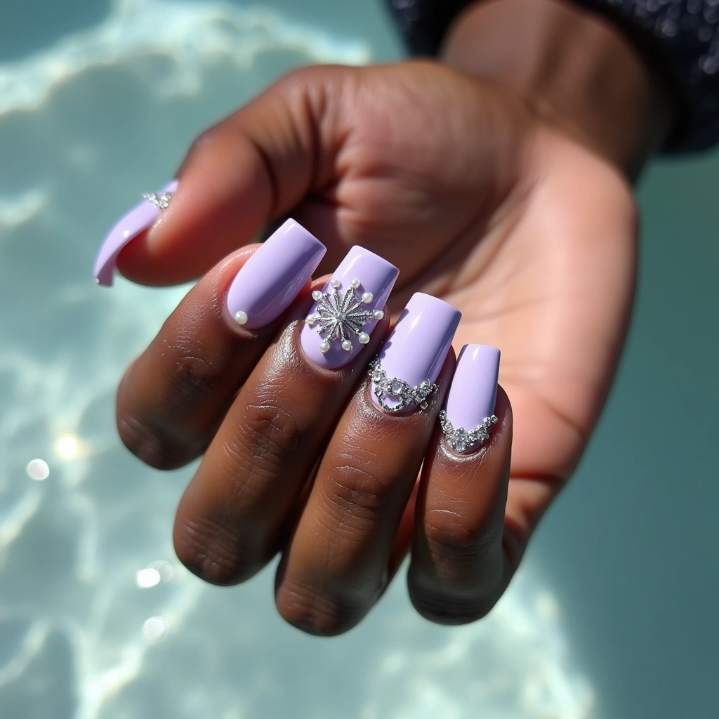 Lavender Elegance with Pearls