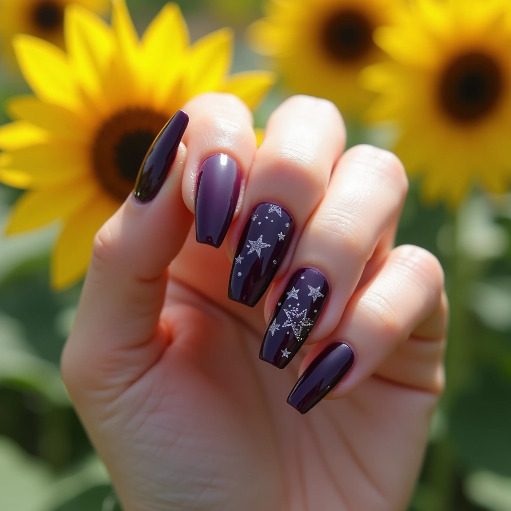 Plum Starry Elegance