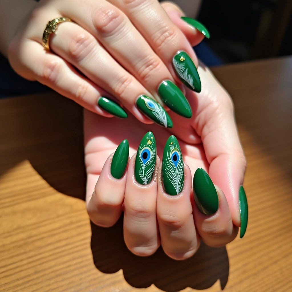 Emerald Peacock Elegance
