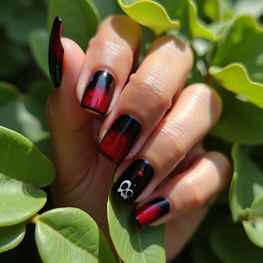 Black And Red Ombre Gothic