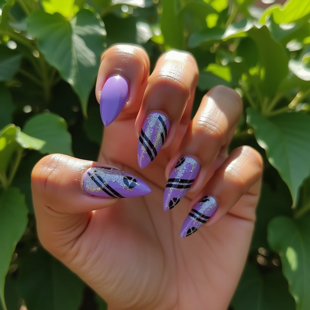 Glamorous Purple And Black