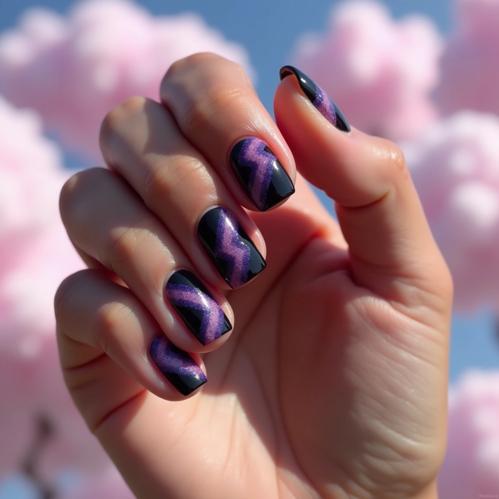Bold Black And Purple