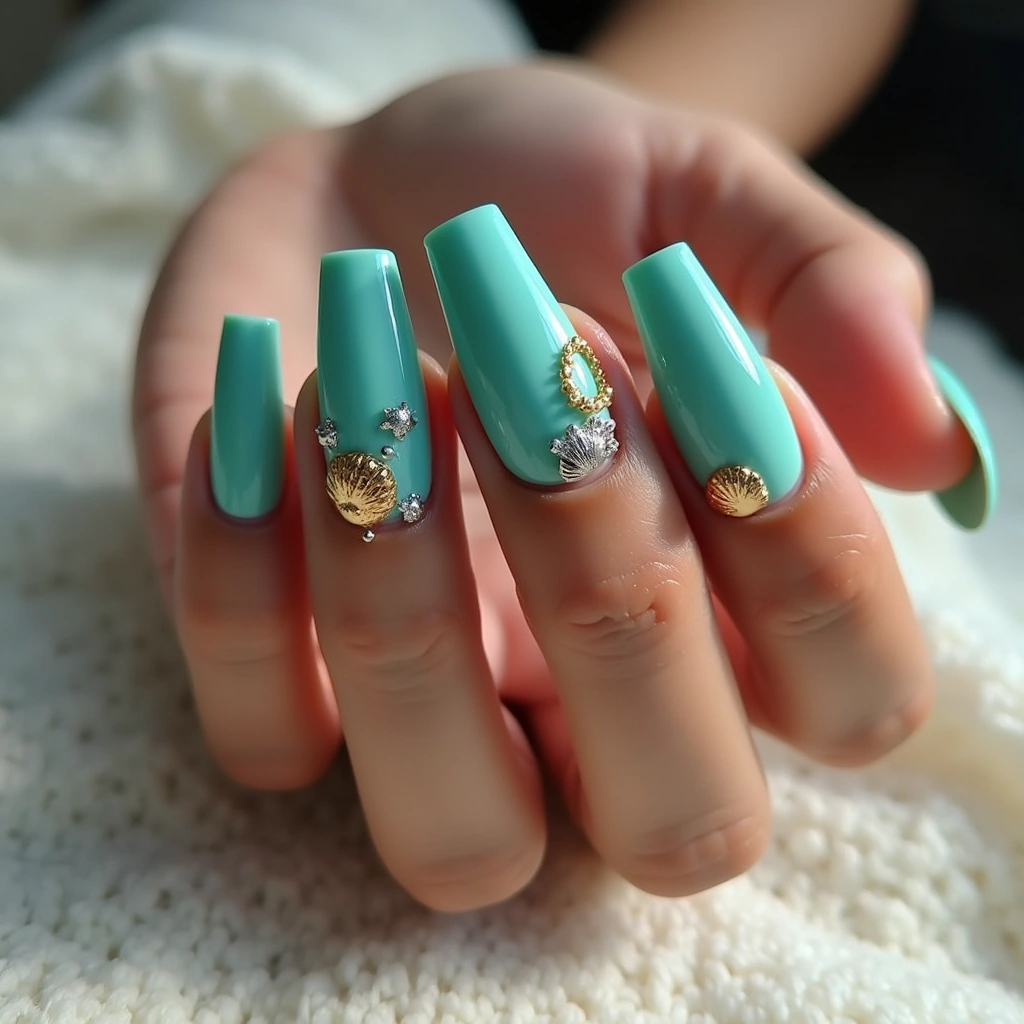Teal Seashell Luxury