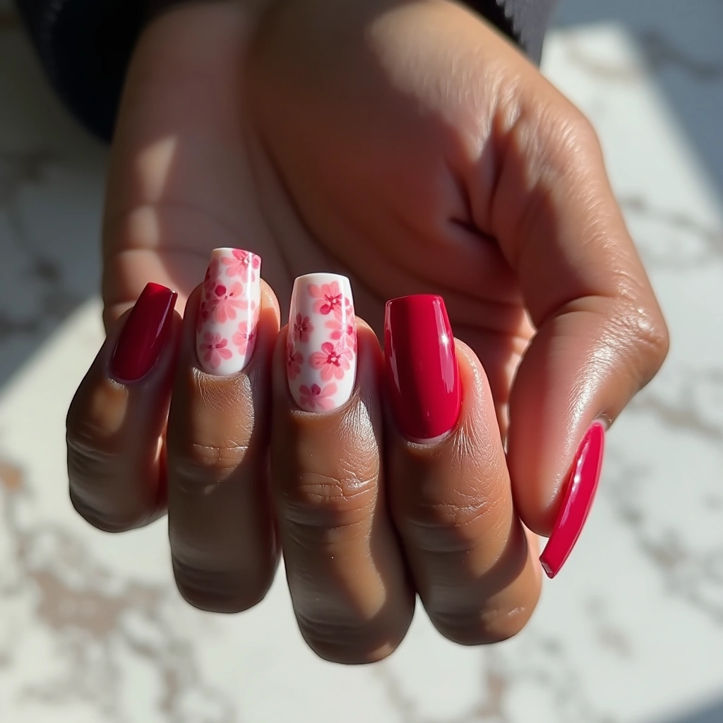 Floral Blood Red