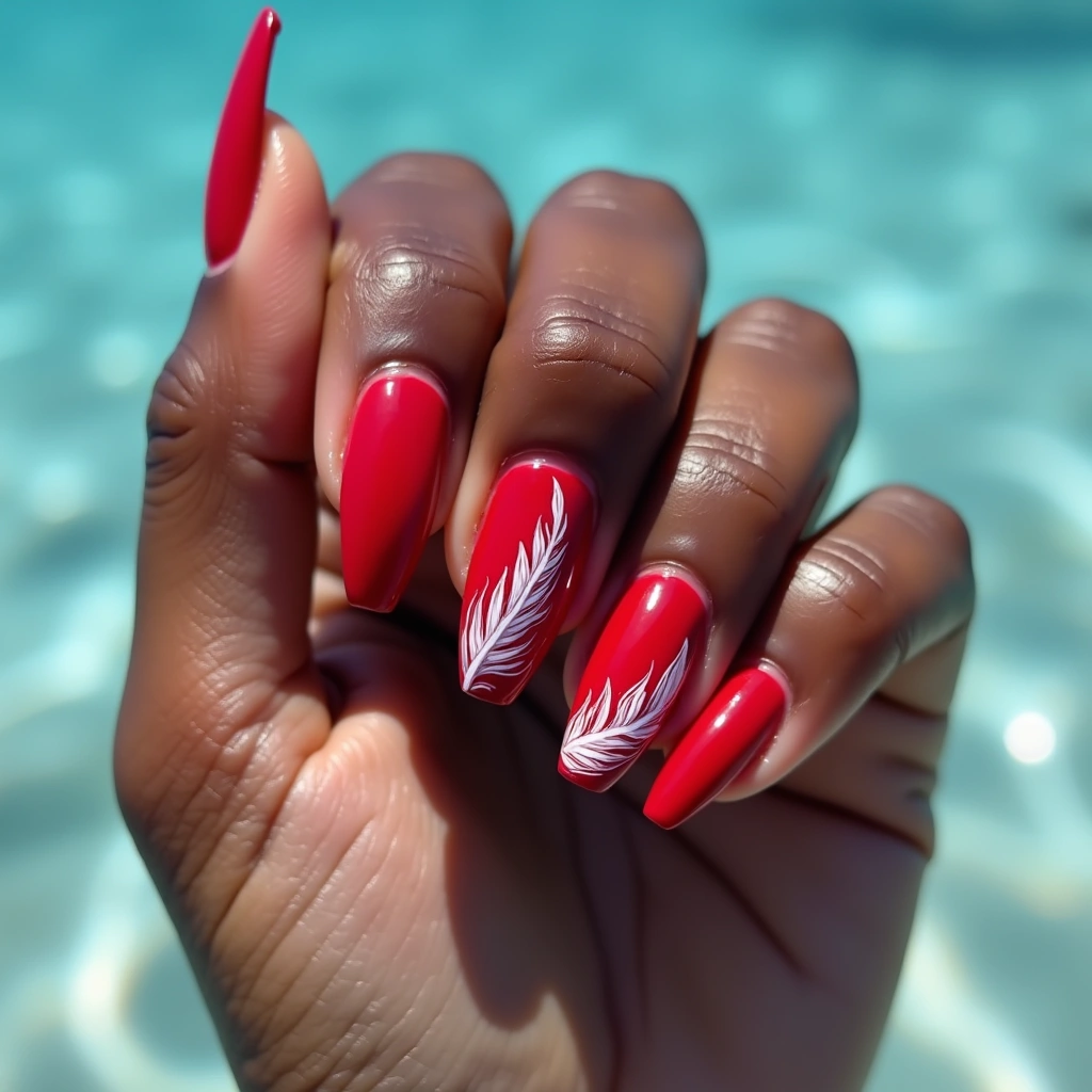 Feathered Blood Red