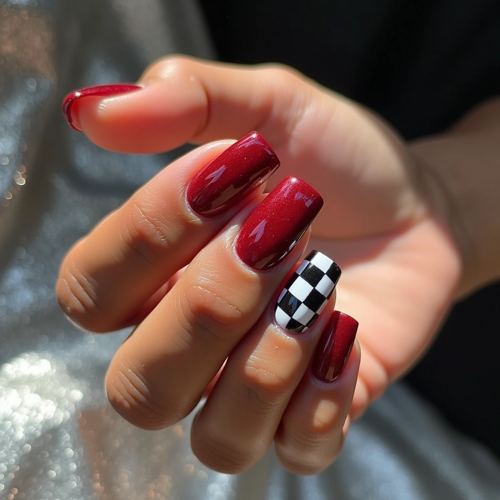 Blood Red Checkerboard