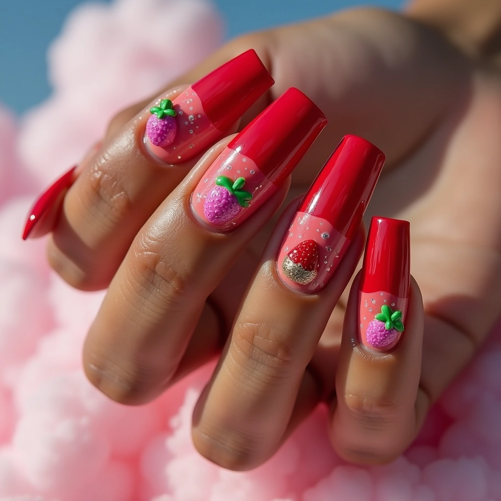 Bold Strawberry Glitter