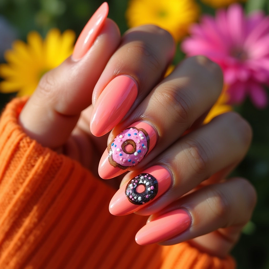 Textured Strawberry Donuts