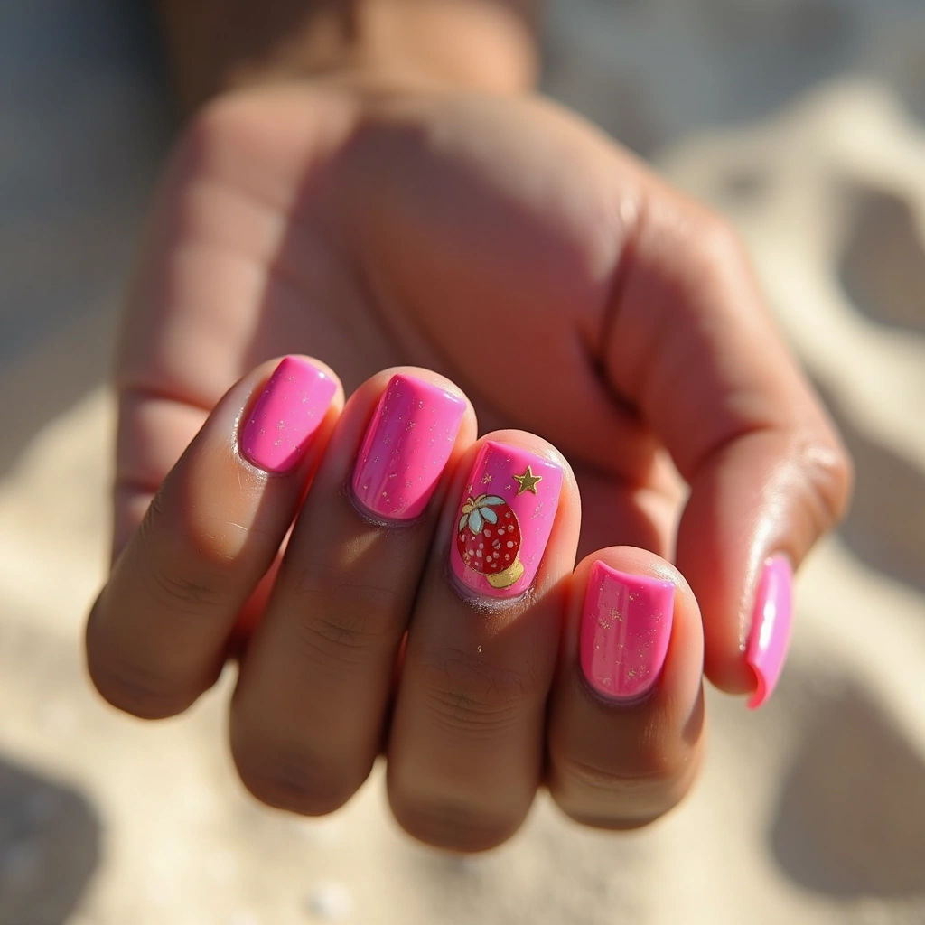 Textured Strawberry Stars
