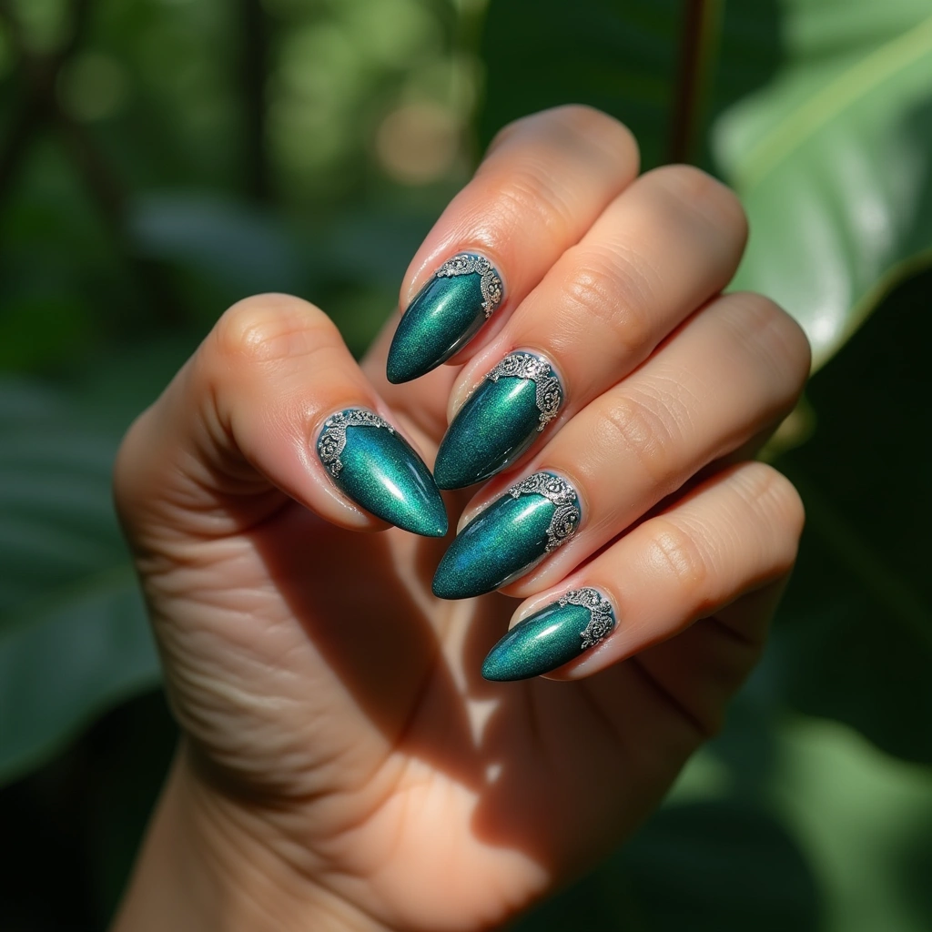 Teal Opal Filigree