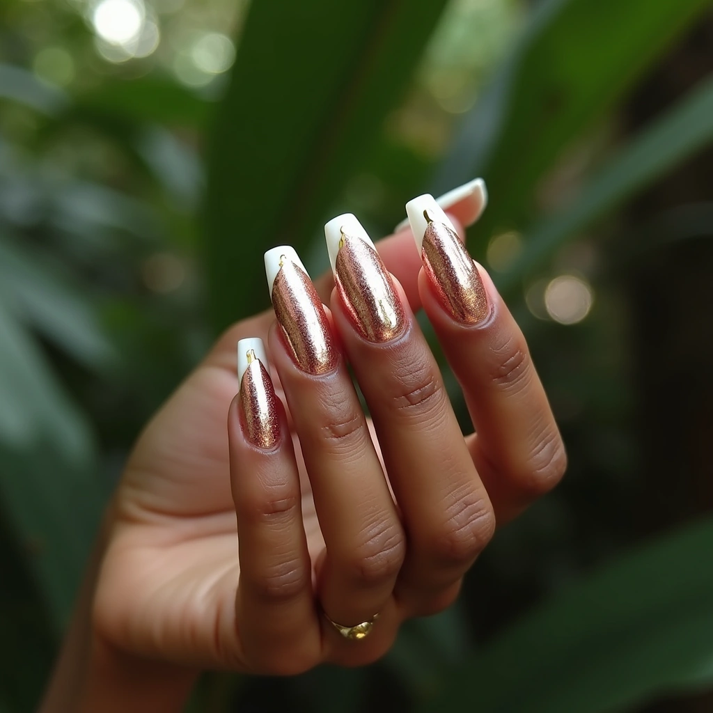 Modern Rose Gold French Coffin