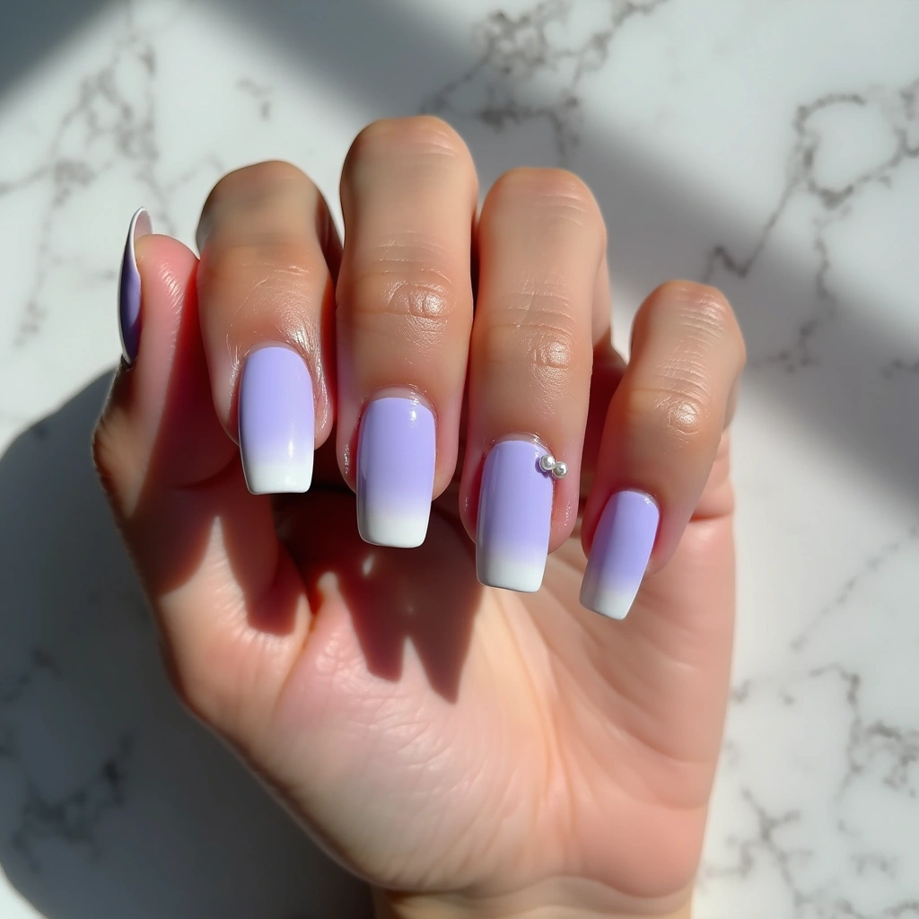 Lavender Ombre French Coffin