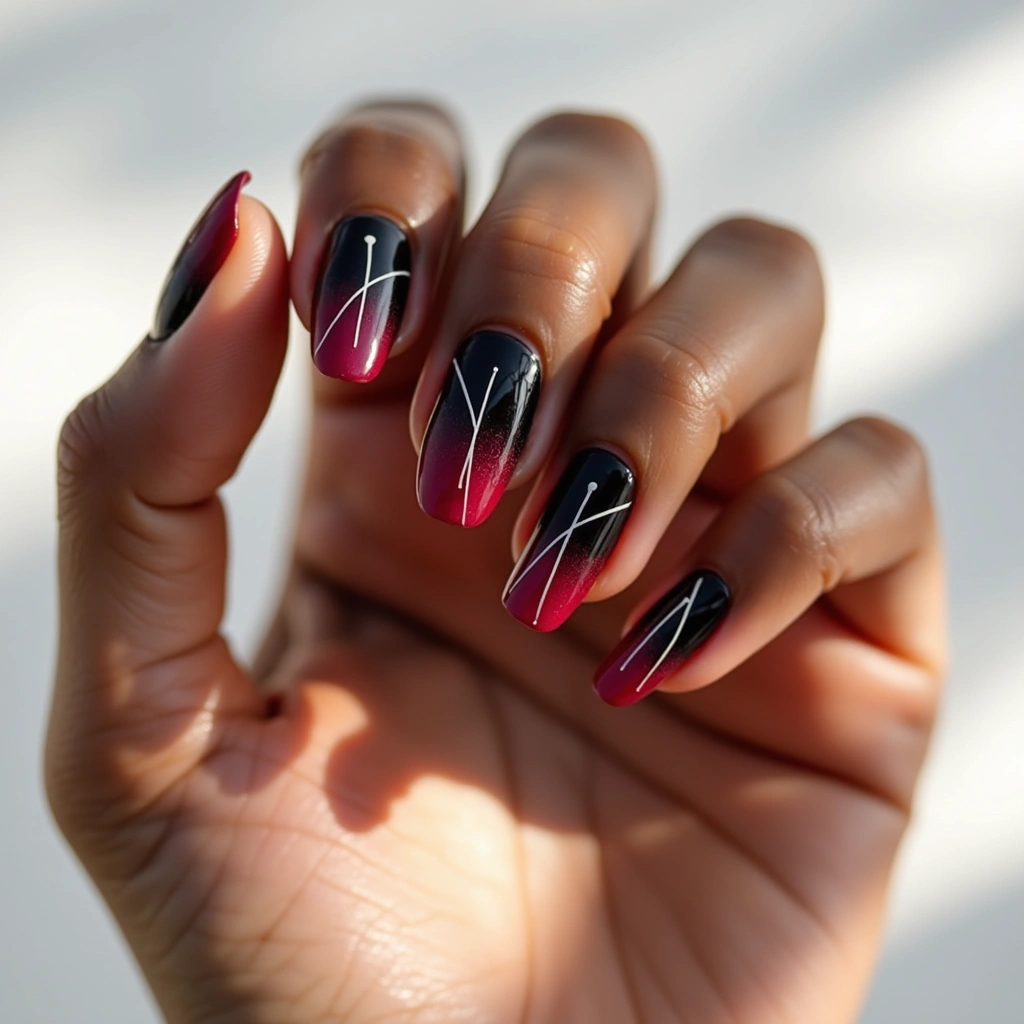 Black And Red Ombre Minimalist