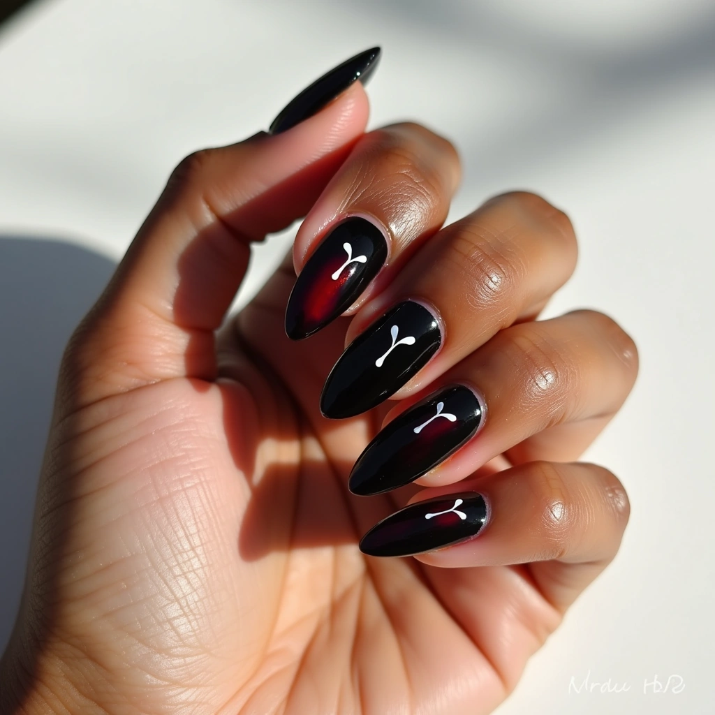 Black And Red Ombre Hearts