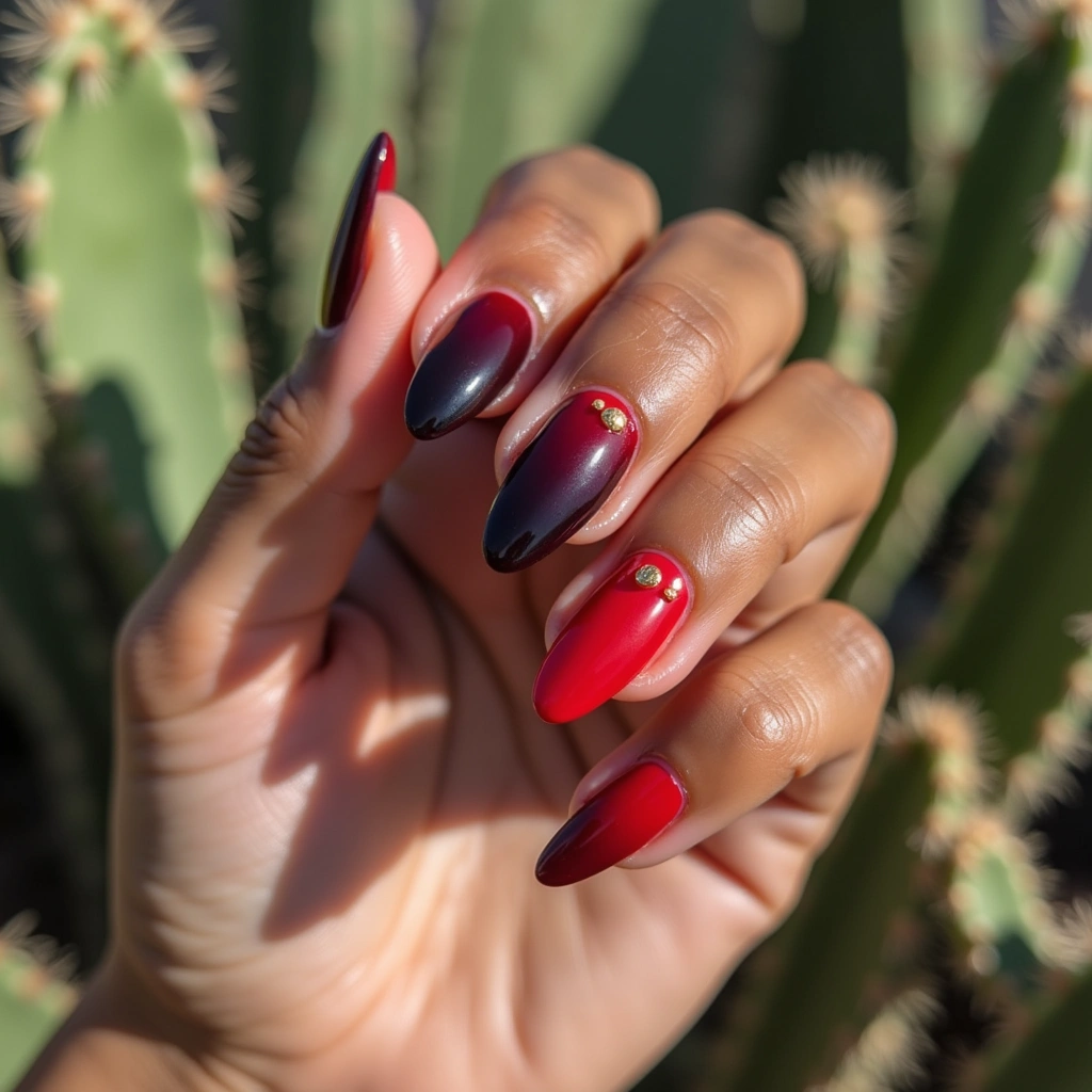 Black And Red Ombre Burgundy