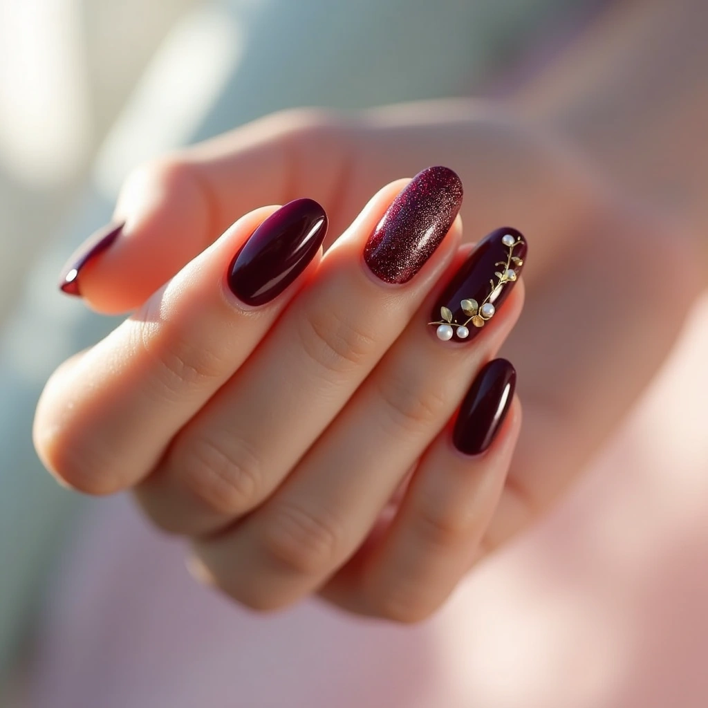 Luxurious Burgundy Chrome Elegance