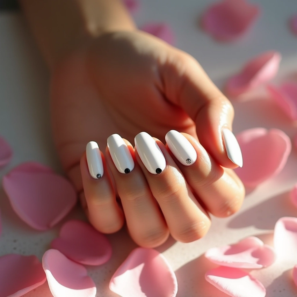 White With Diamond Dots