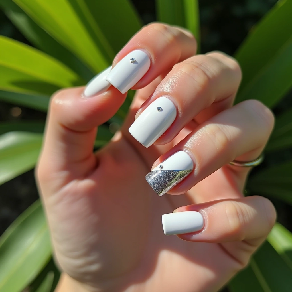 White With Diamond Split