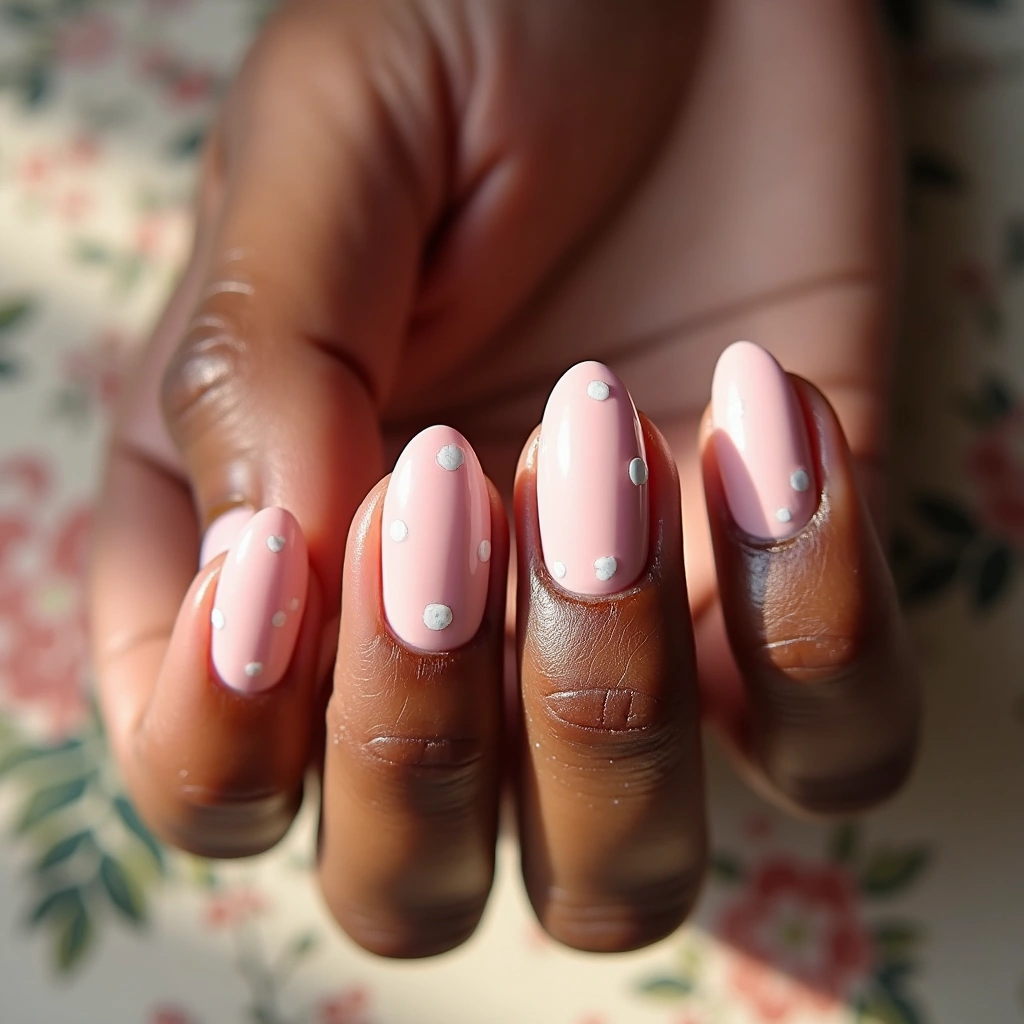 Pastel Strawberry Polka